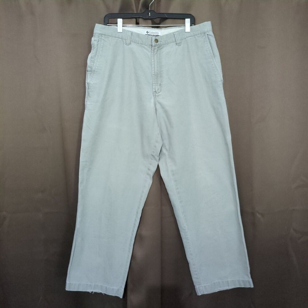 Columbia Pants Mens 36 Khaki Tan Cotton Canvas Utility Hiking Gorpcore